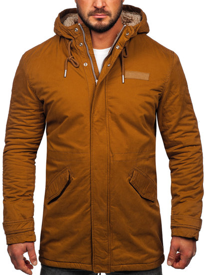 Chaqueta algodón de invierno parka para hombre camel Bolf EX838A