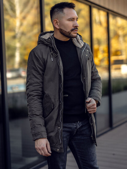 Chaqueta algodón de invierno parka para hombre caqui Bolf EX838A