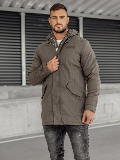 Chaqueta algodón de invierno parka para hombre caqui Bolf EX838A