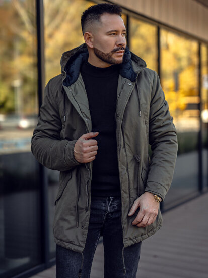 Chaqueta algodón parka de invierno para hombre verde Bolf 1793