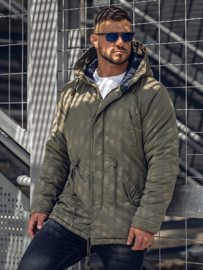 Chaqueta algodón parka de invierno para hombre verde Bolf 1793A