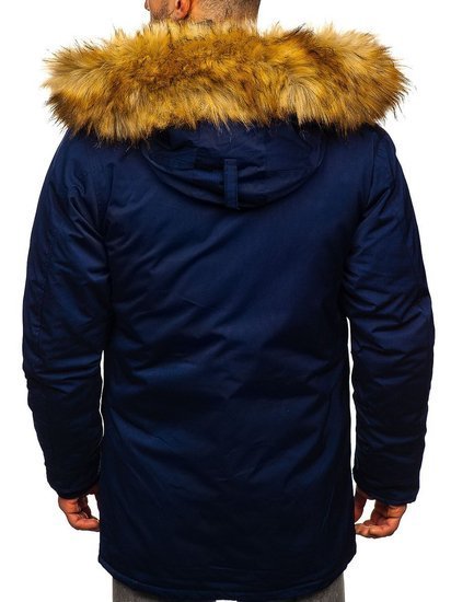 Chaqueta azul oscuro parka alaska de invierno para hombre Bolf HZ8109