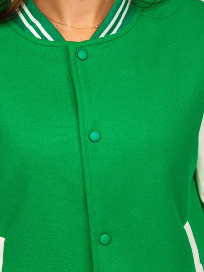 Chaqueta béisbol de entretiempo bomber para mujer verde Bolf 16M9069