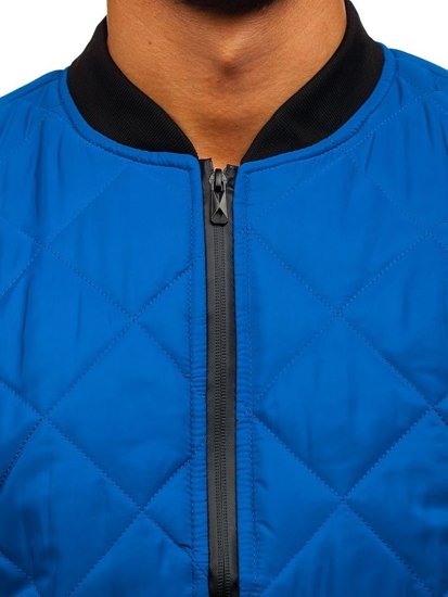 Chaqueta bomber de entretiempo para hombre azul Bolf AK76