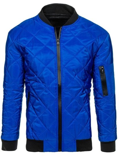 Chaqueta bomber de entretiempo para hombre azul Bolf AK76