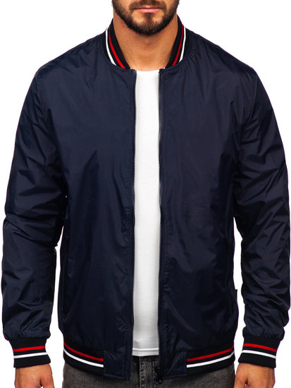 Chaqueta bomber de entretiempo para hombre azul oscuro Bolf 7147