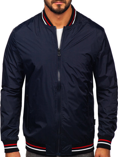 Chaqueta bomber de entretiempo para hombre azul oscuro Bolf 7147