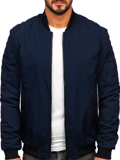 Chaqueta bomber de entretiempo para hombre azul oscuro Bolf 84M3007