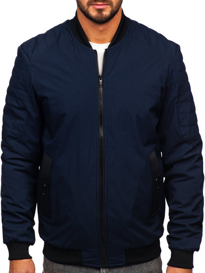 Chaqueta bomber de entretiempo para hombre azul oscuro Bolf 84M3007