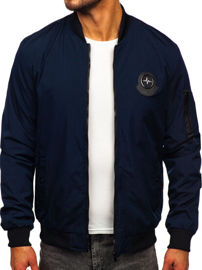 Chaqueta bomber de entretiempo para hombre azul oscuro Bolf 84M3036