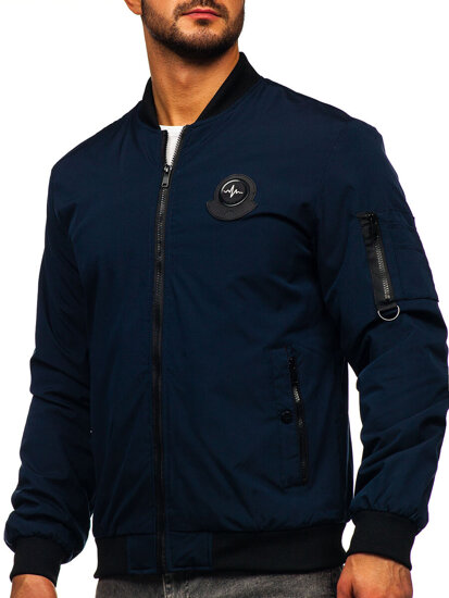 Chaqueta bomber de entretiempo para hombre azul oscuro Bolf 84M3036