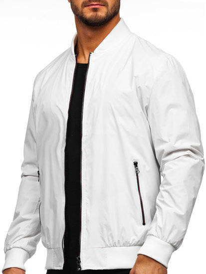 Chaqueta bomber de entretiempo para hombre blanco Bolf 7116