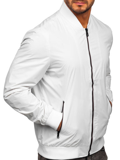 Chaqueta bomber de entretiempo para hombre blanco Bolf 7116