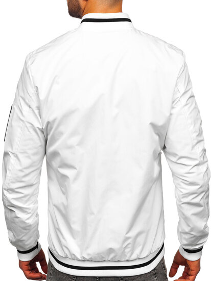 Chaqueta bomber de entretiempo para hombre blanco Bolf 84M3034