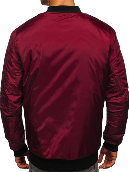 Chaqueta bomber de entretiempo para hombre color burdeos Bolf AK95