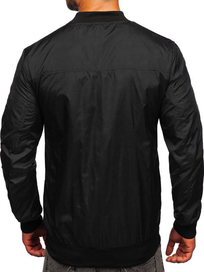 Chaqueta bomber de entretiempo para hombre negro 8M97