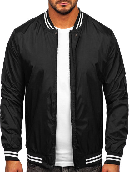 Chaqueta bomber de entretiempo para hombre negro 8M98