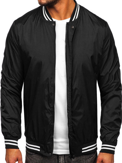 Chaqueta bomber de entretiempo para hombre negro 8M98