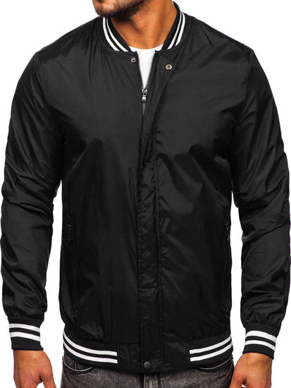 Chaqueta bomber de entretiempo para hombre negro 8M98