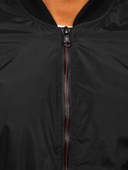 Chaqueta bomber de entretiempo para hombre negro Bolf 7116