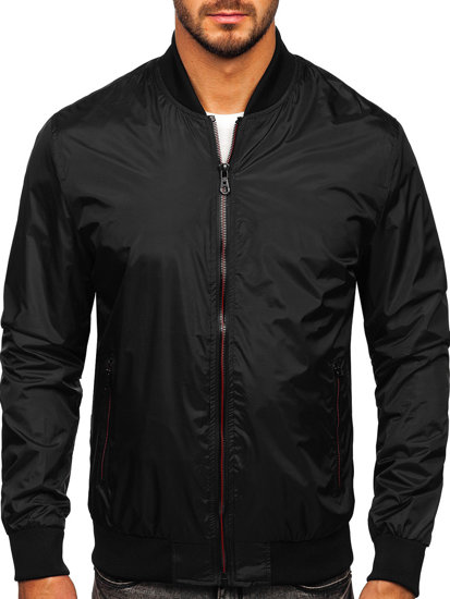 Chaqueta bomber de entretiempo para hombre negro Bolf 7116