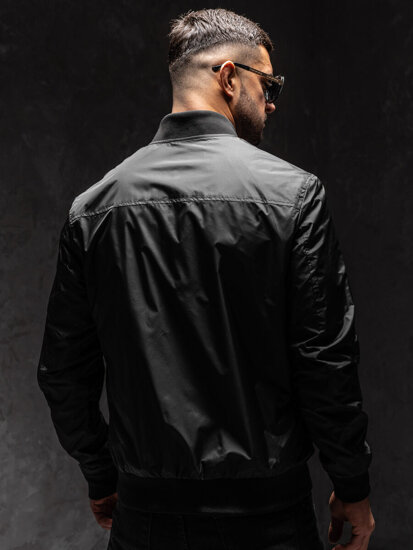 Chaqueta bomber de entretiempo para hombre negro Bolf 7116A1