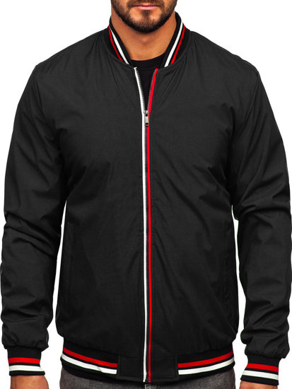 Chaqueta bomber de entretiempo para hombre negro Bolf 84M3001