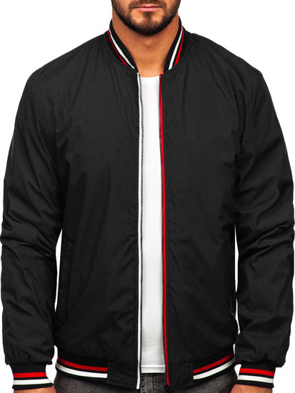 Chaqueta bomber de entretiempo para hombre negro Bolf 84M3001