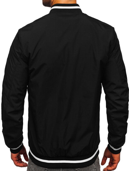 Chaqueta bomber de entretiempo para hombre negro Bolf 84M3034