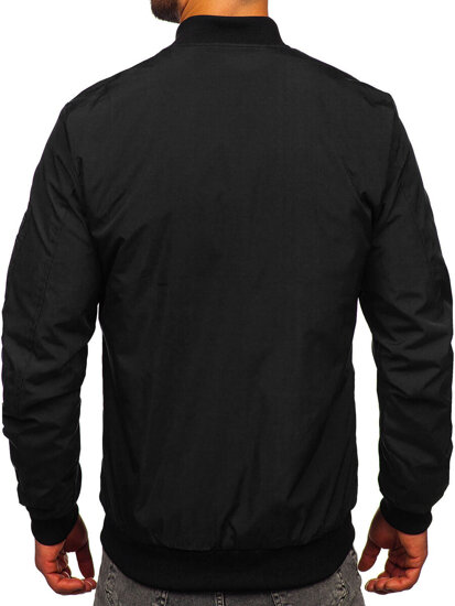 Chaqueta bomber de entretiempo para hombre negro Bolf 84M3036