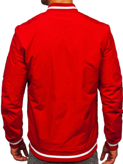 Chaqueta bomber de entretiempo para hombre rojo Bolf 84M3034