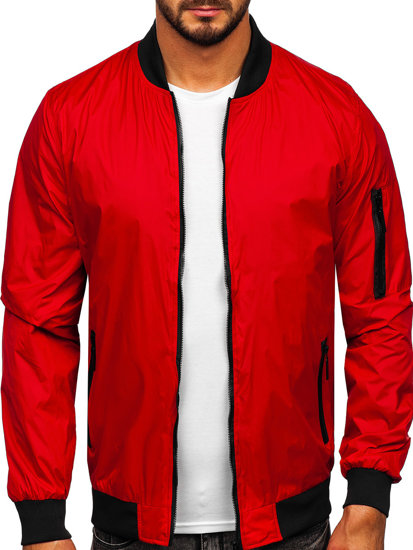 Chaqueta bomber de transición para hombre Rojo Bolf 5M708