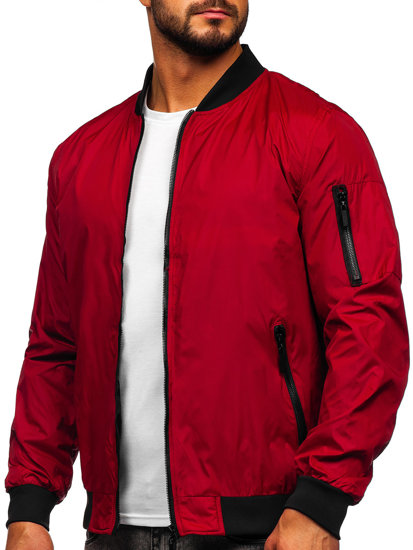 Chaqueta bomber de transición para hombre Rojo burdeos Bolf 5M708