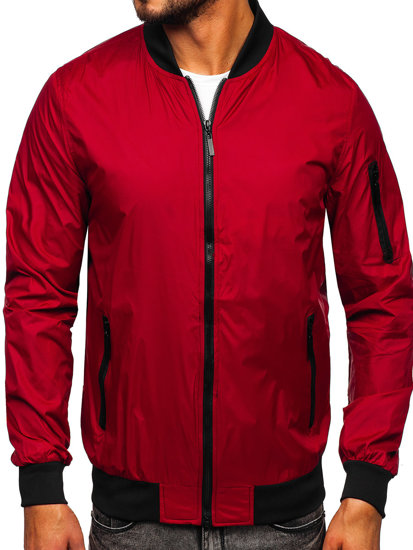 Chaqueta bomber de transición para hombre Rojo burdeos Bolf 5M708