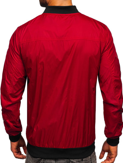 Chaqueta bomber de transición para hombre Rojo burdeos Bolf 5M708