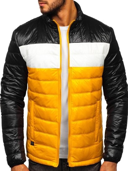 Chaqueta de entretiempo acolchada para hombre amarillo Bolf 6111