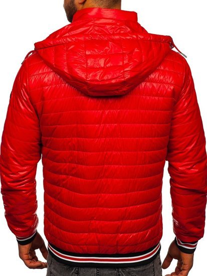 Chaqueta de entretiempo acolchada para hombre rojo Bolf 6191