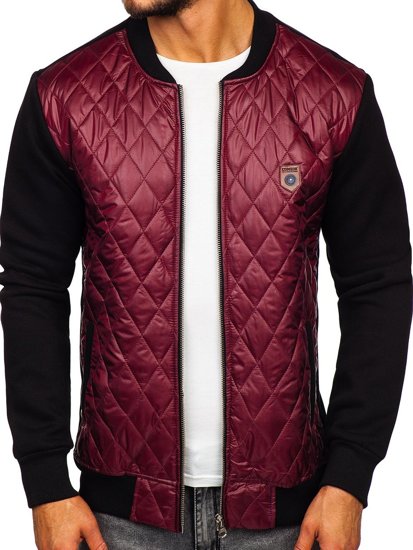 Chaqueta de entretiempo bomber para hombre burdeos Bolf 2569-2