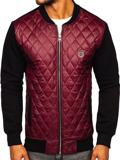 Chaqueta de entretiempo bomber para hombre burdeos Bolf 2569-2