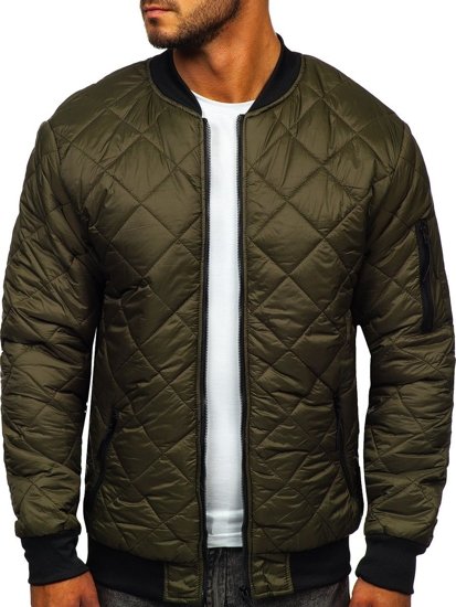 Chaqueta de entretiempo bomber para hombre caqui Bolf MY-01