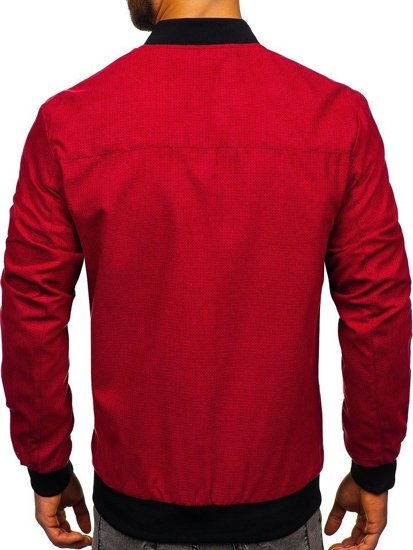 Chaqueta de entretiempo bomber para hombre rojo Bolf 6118