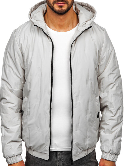 Chaqueta de entretiempo con capucha para hombre beige Bolf 5M3116