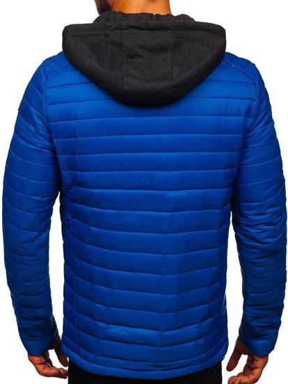 Chaqueta de entretiempo deportiva para hombre azul Bolf AB031