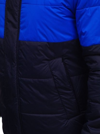 Chaqueta de entretiempo deportiva para hombre azul oscuro Bolf 1982