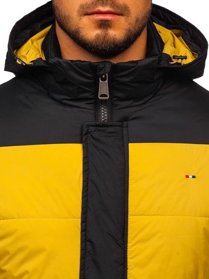 Chaqueta de entretiempo deportiva para hombre negro Bolf 1982