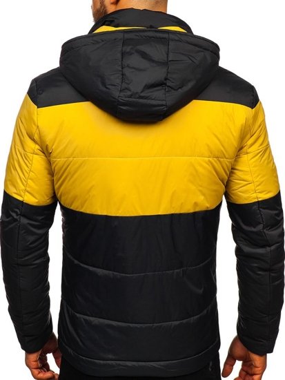 Chaqueta de entretiempo deportiva para hombre negro Bolf 1982