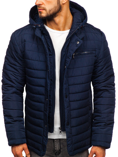 Chaqueta de entretiempo para hombre azul oscuro Bolf 1675