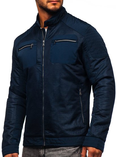 Chaqueta de entretiempo para hombre azul oscuro Bolf 1702