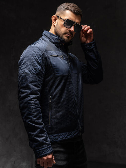 Chaqueta de entretiempo para hombre azul oscuro Bolf 1702A1