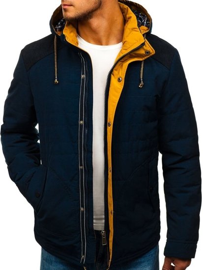 Chaqueta de entretiempo para hombre azul oscuro Bolf 1815